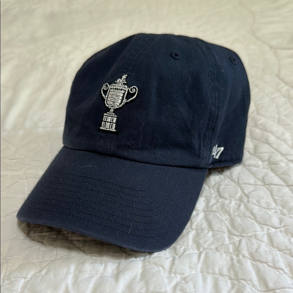 Navy Blue Baseball Cap with Trophy Embroidery